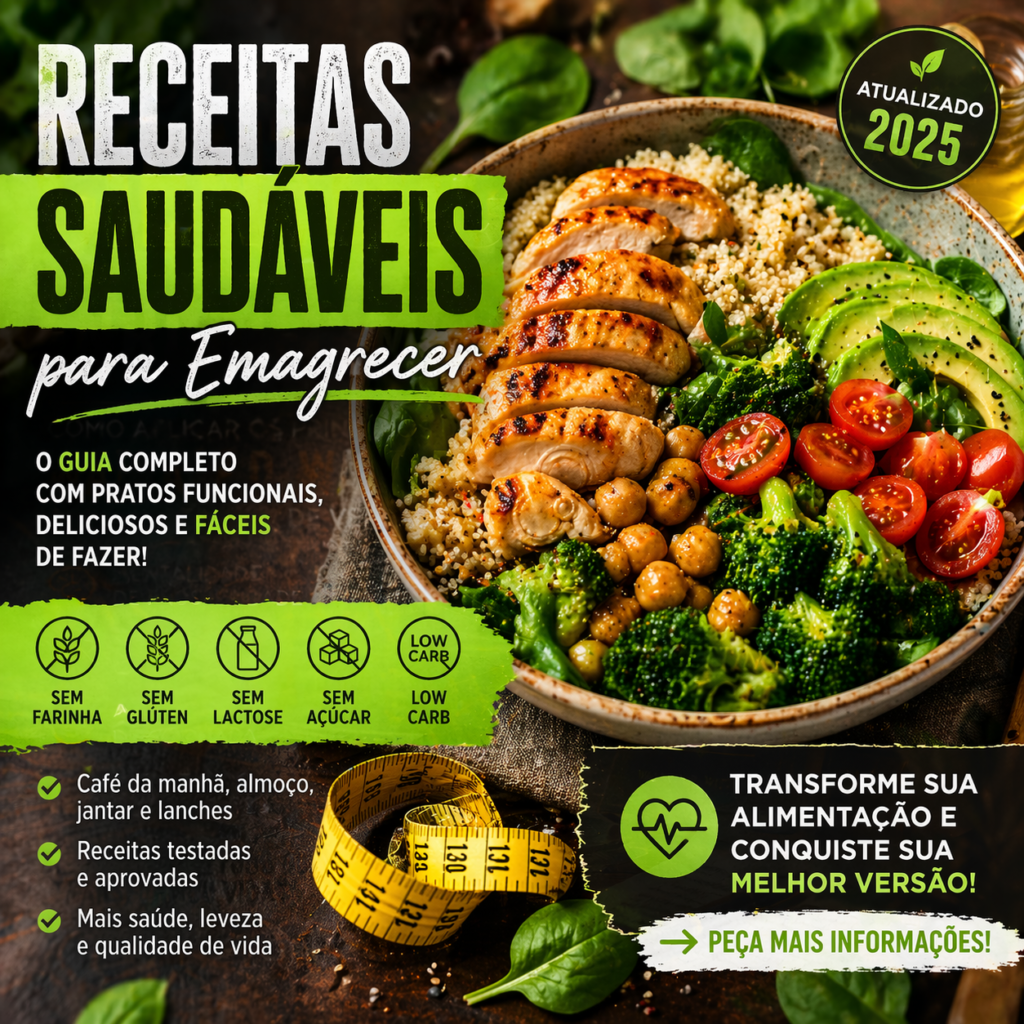 Receitas saudáveis para emagrecer 2025

