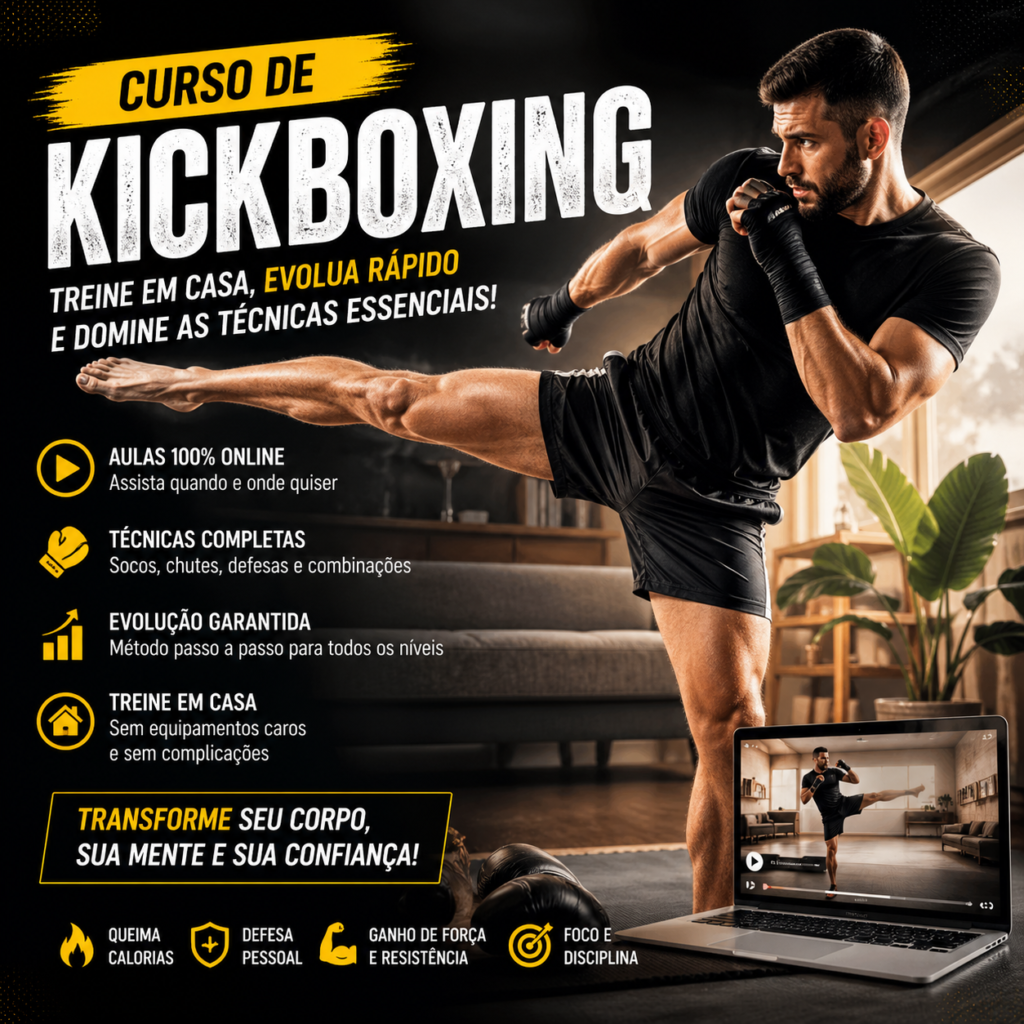 Treine kickboxing em casa
