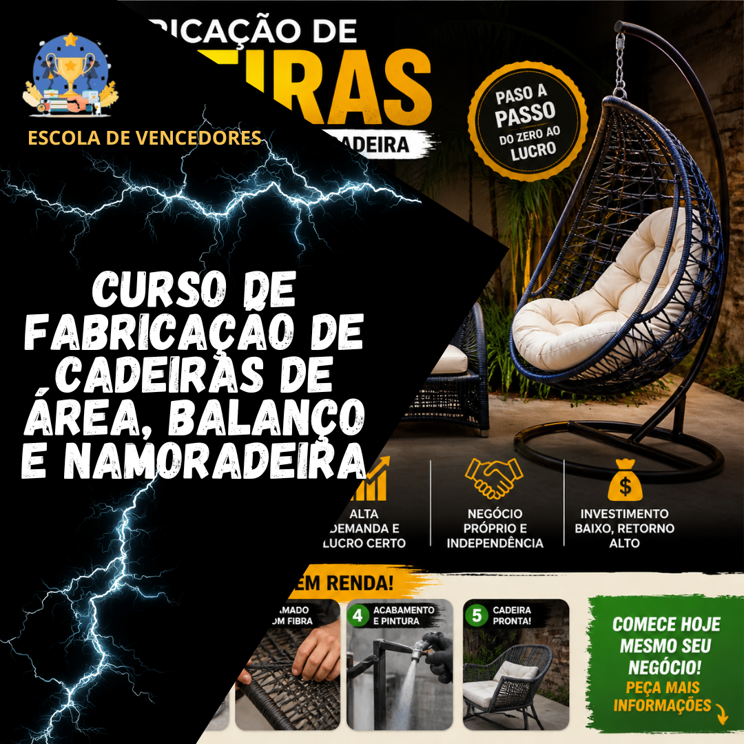 Fabricação de Cadeiras de Área, Balanço e Namoradeira