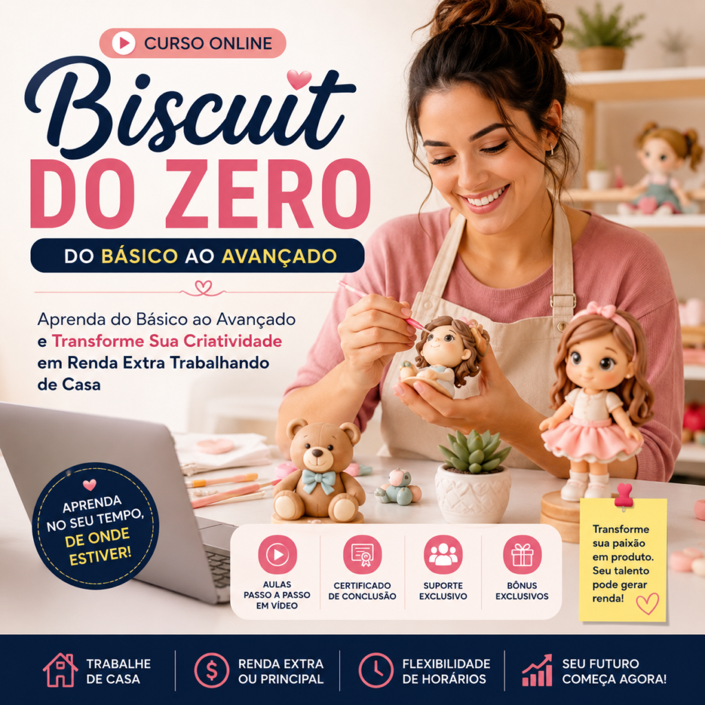 Curso online de biscuit e criatividade